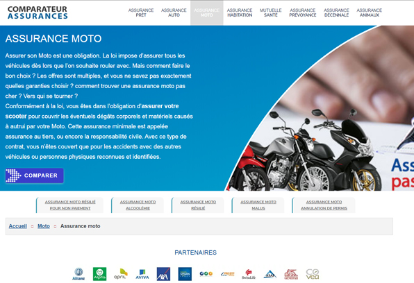 Contrat assurance moto, scooter,motocross